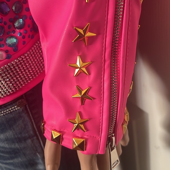 Size 2xl Neon Pink bling jacket - Picture 4 of 5